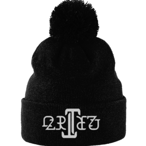 Pom Pom Beanie Embroidered